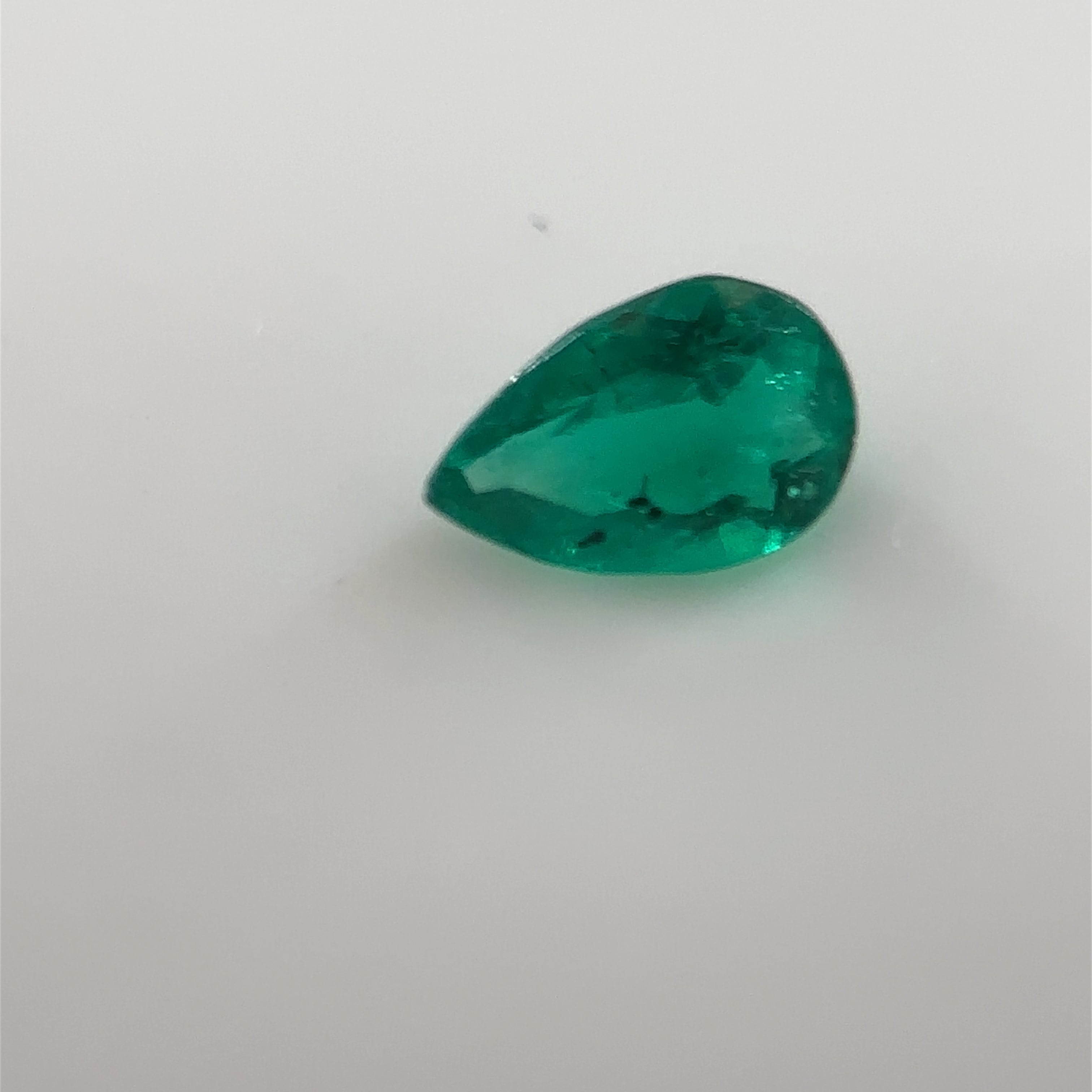 0.98 ct Pear Colombian Emerald – Light Green, Muzo Mine