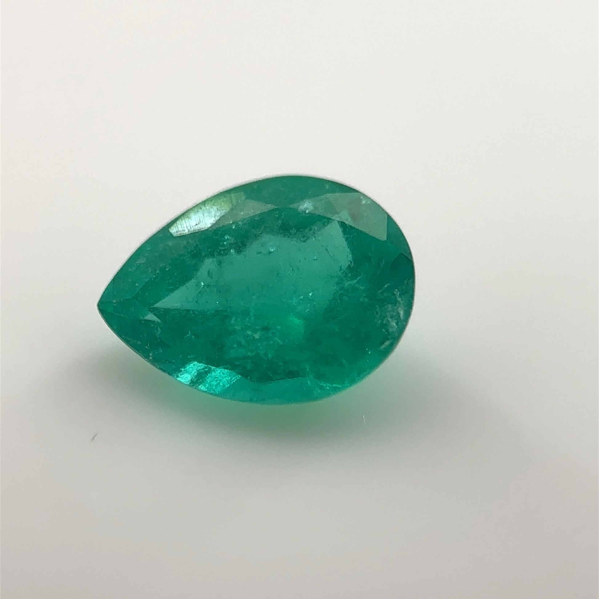 Pear Cut Emerald Gemstone - Vibrant Green