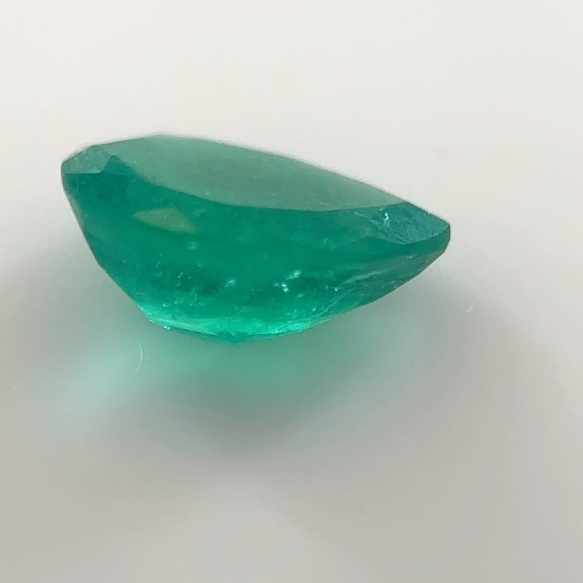 Pear Cut Emerald Gemstone - Vibrant Green
