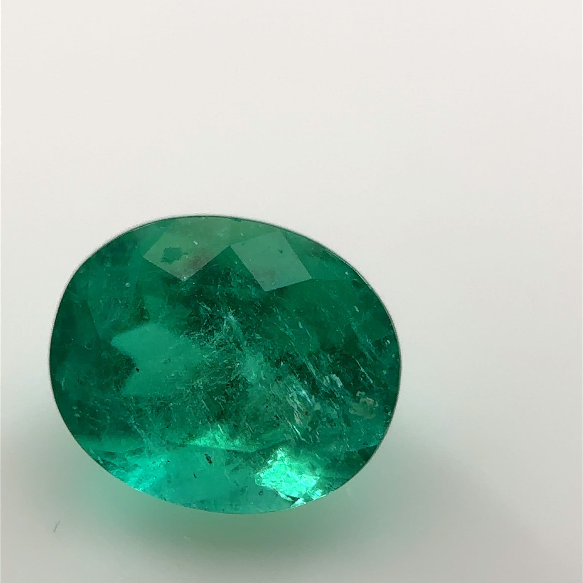 Brilliant Cut Oval Emerald Gemstone