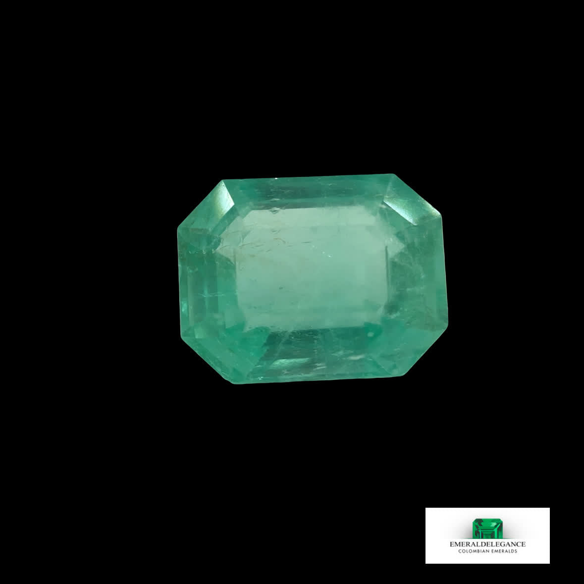 3.84 Natural Colombian Octagonal Emerald cut Gemstone