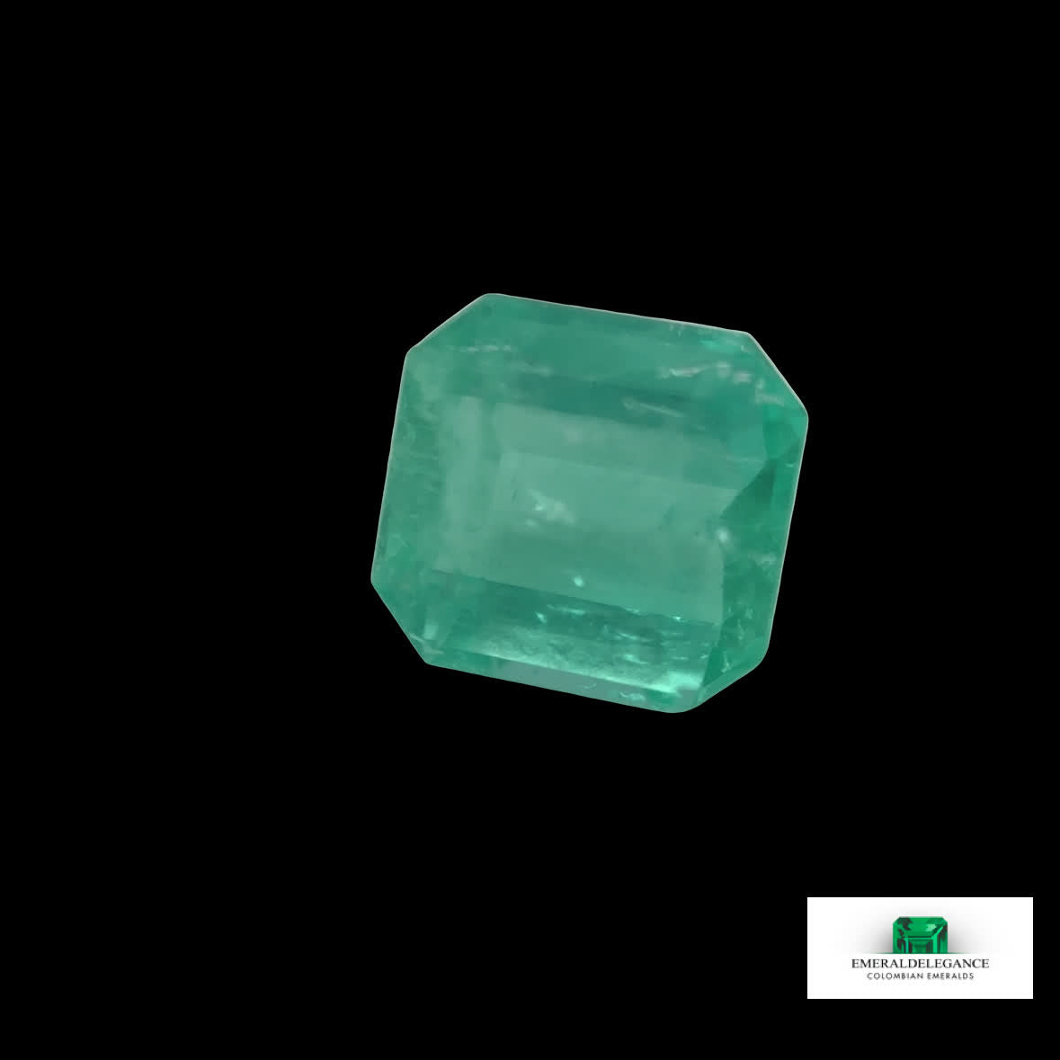 4.08 Natural Colombian Step-Cut Emerald Gemstone