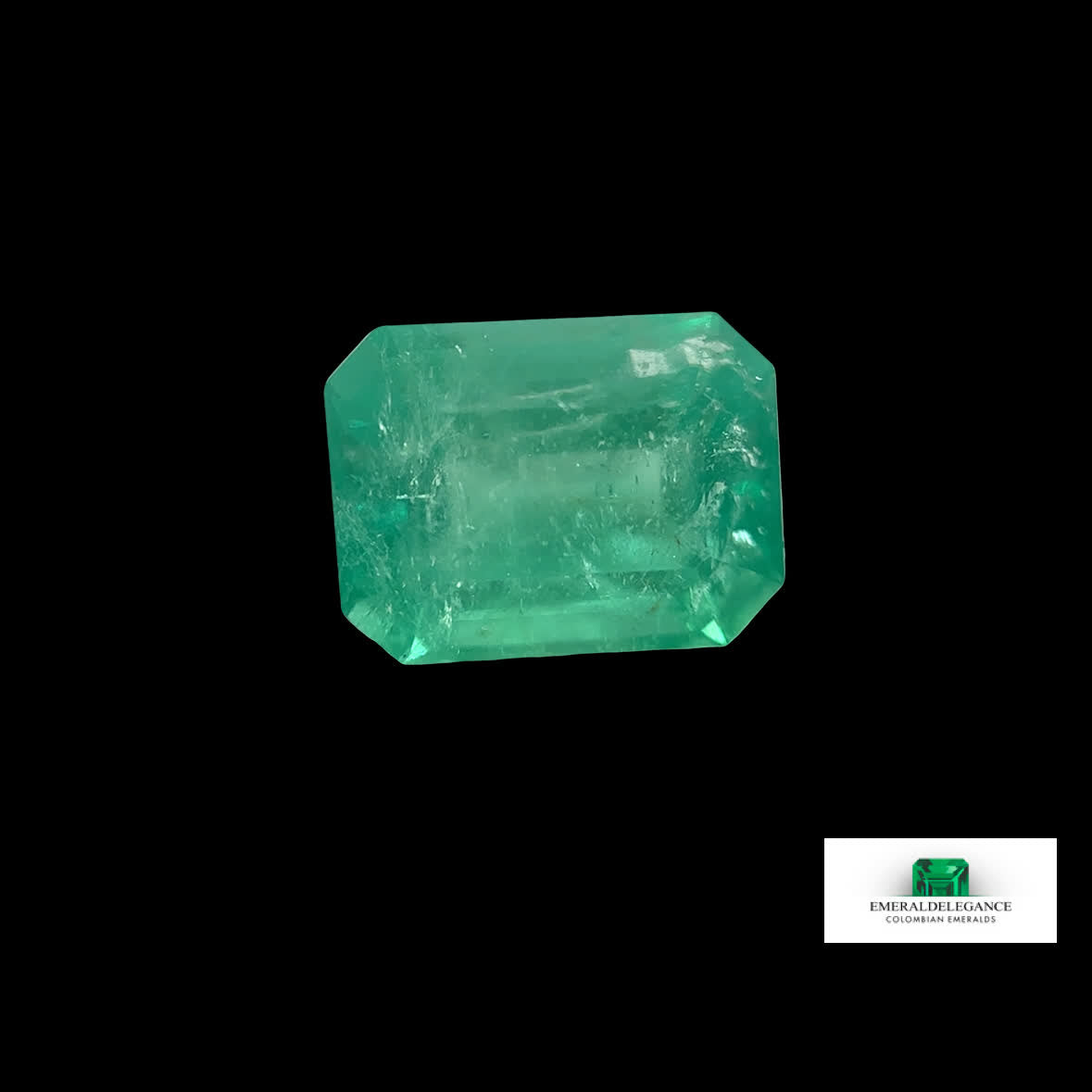4.44 ct Natural Green Emerald Step Cut Loose Gemstone