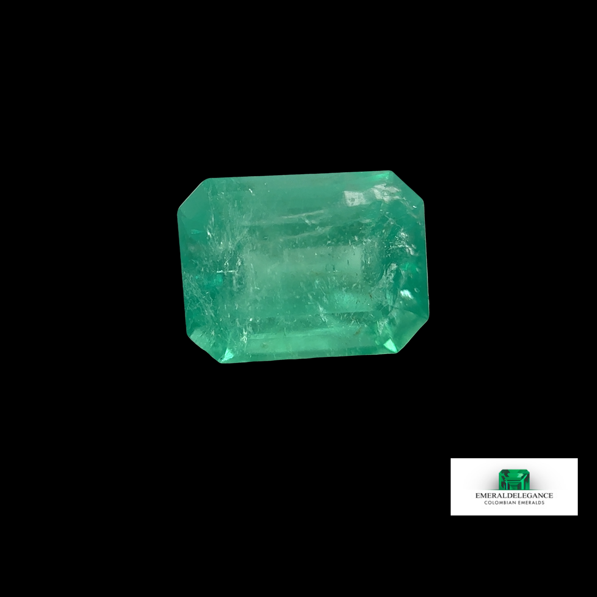 4.44 ct Natural Green Emerald Step Cut Loose Gemstone