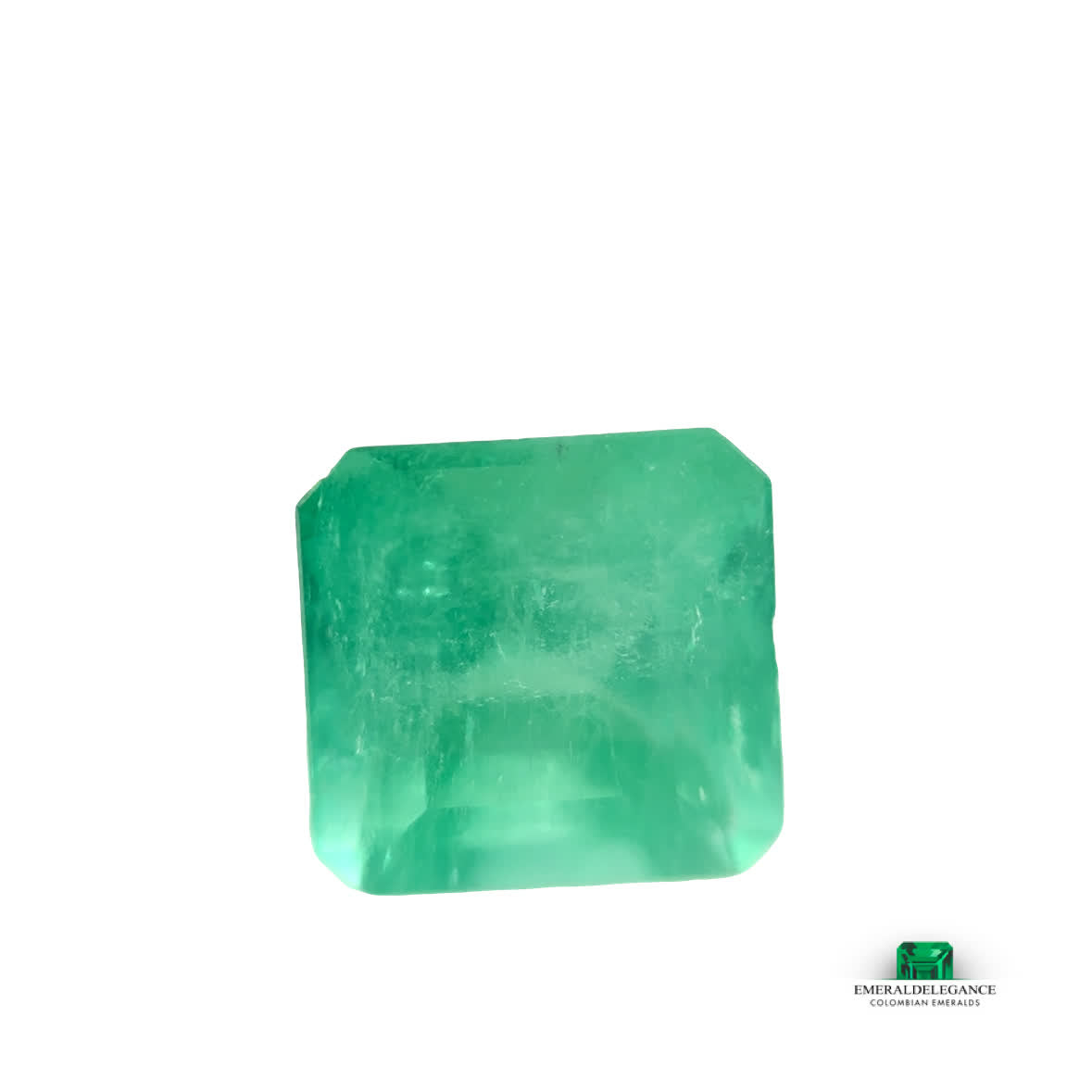 3.39 Colombian Step-Cut Emerald Shape Natural Green Emerald Gemstone