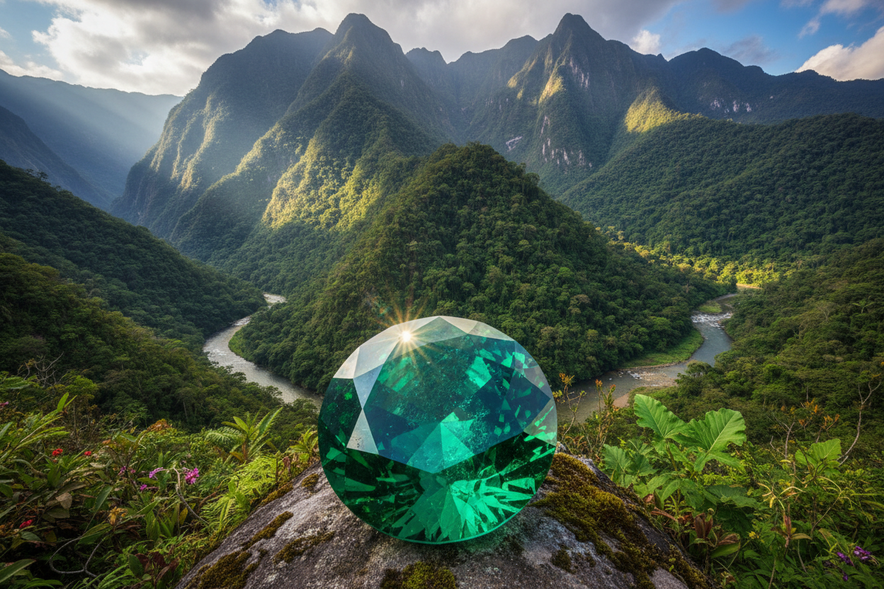 muzo  mountain with an emerald 
