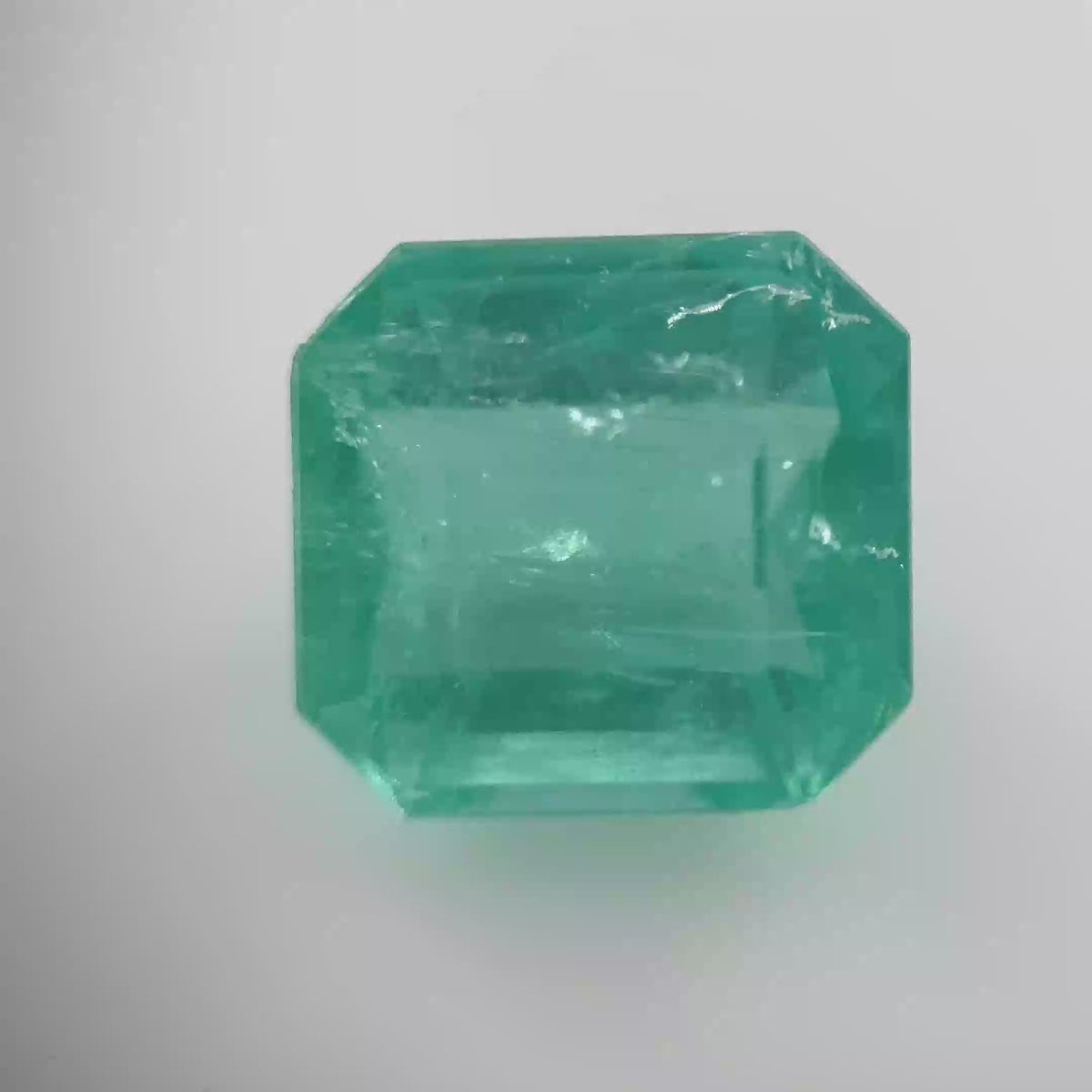 4.08 Natural Colombian Step-Cut Emerald Gemstone