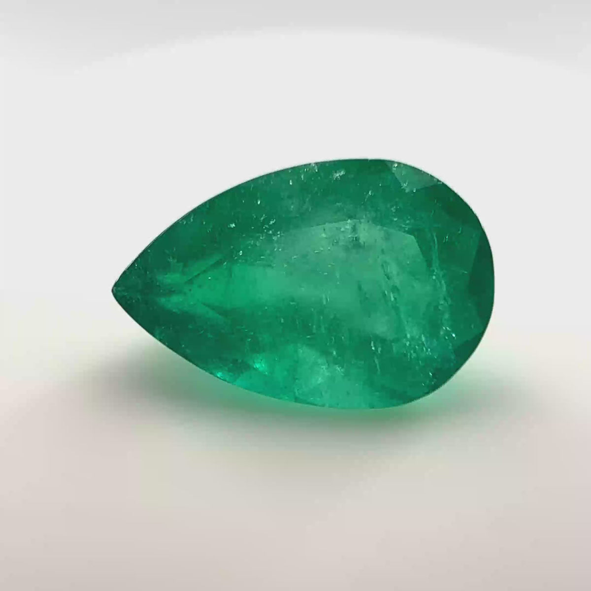 5.46 CT Pear Shape Cut Natural Emerald Loose Gemstone