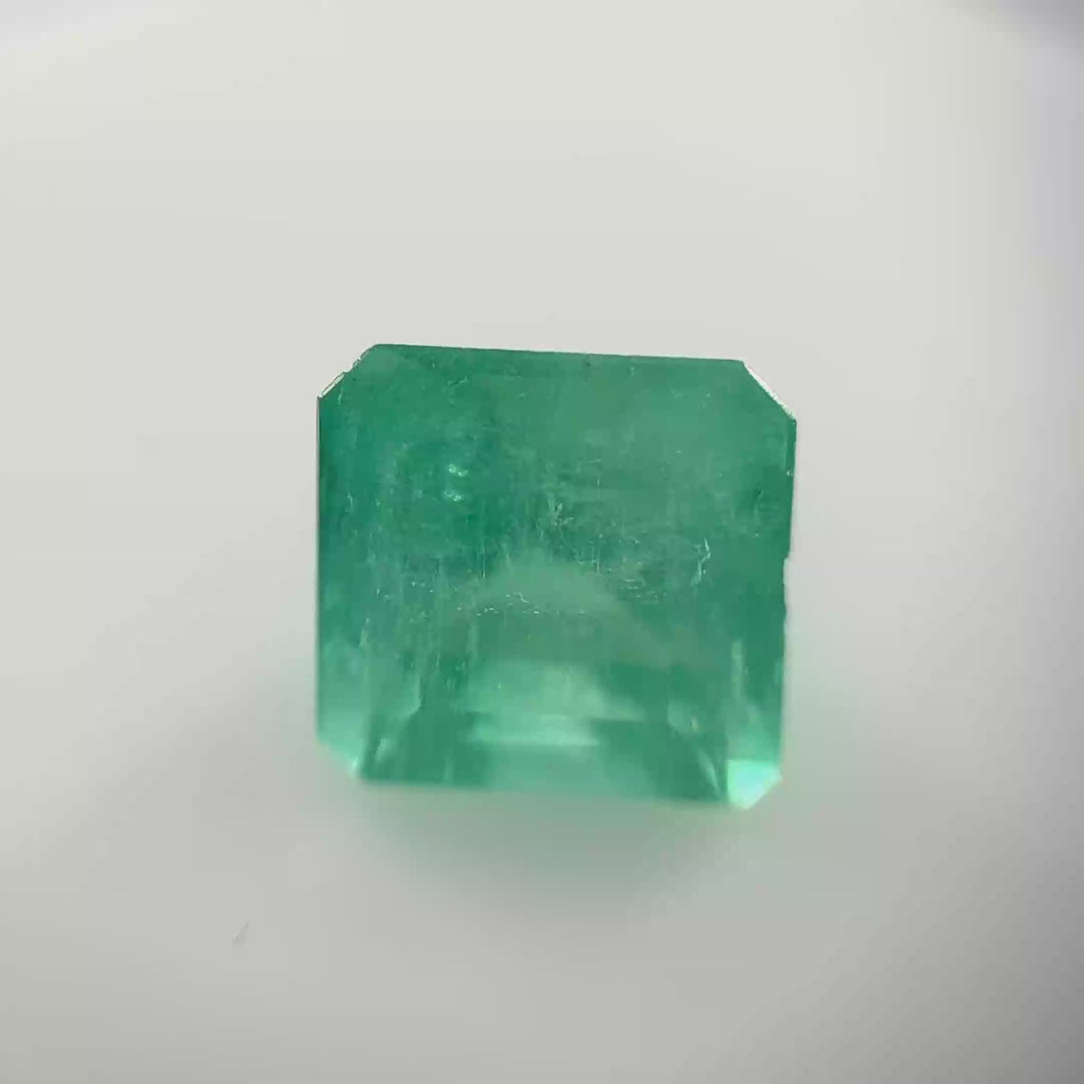 3.39 Colombian Step-Cut Emerald Shape Natural Green Emerald Gemstone