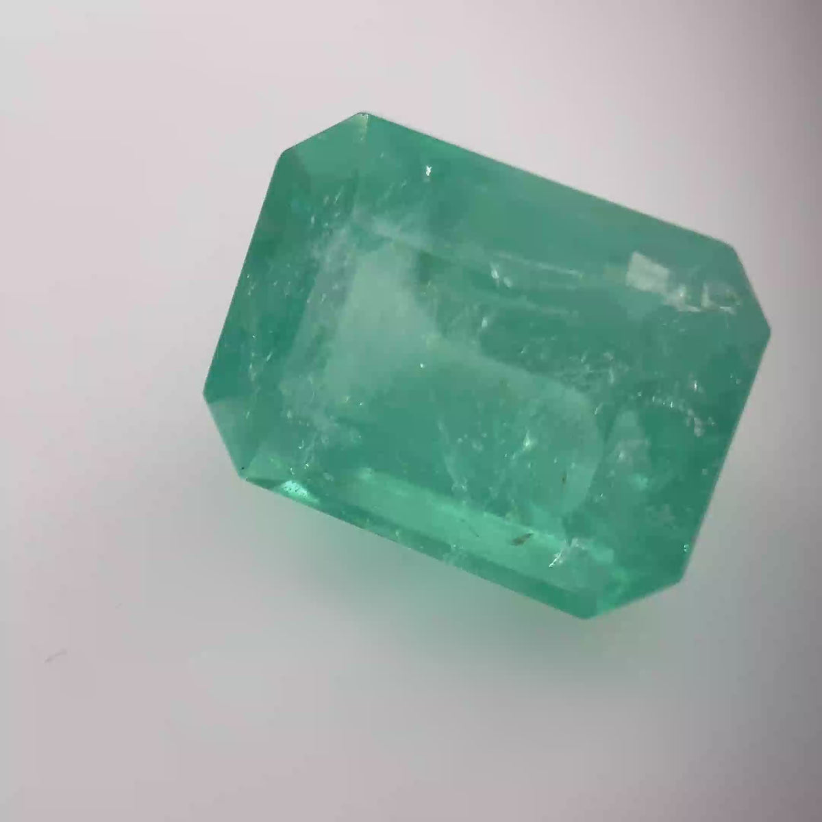 4.44 ct Natural Green Emerald Step Cut Loose Gemstone