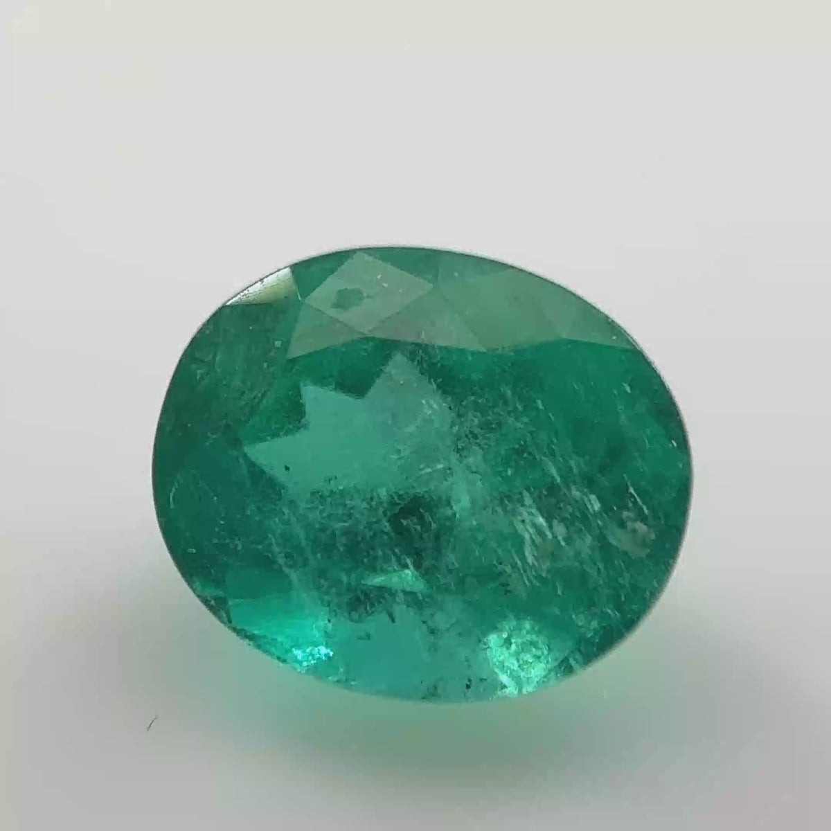Brilliant Cut Oval Emerald Gemstone